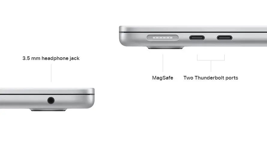 Apple M2 MacBook Air ports